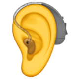 Apple(iPhone) Ear With Hearing Aid Emoji