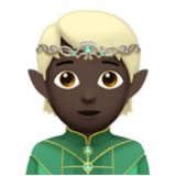 Apple(iPhone) Elf: Dark Skin Tone Emoji