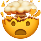 Apple(iPhone) Exploding Head Emoji