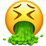 Apple(iPhone) Face Vomiting Emoji