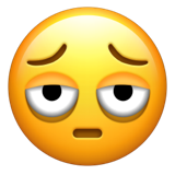 Apple(iPhone) Face With Bags Under Eyes Emoji