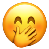 Apple(iPhone) Face With Hand Over Mouth Emoji