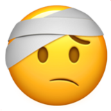 Apple(iPhone) Face With Head-Bandage Emoji