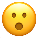 Apple(iPhone) Face With Open Mouth Emoji