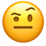 Apple(iPhone) Face With Raised Eyebrow Emoji