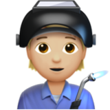 Apple(iPhone) Factory Worker: Medium-Light Skin Tone Emoji