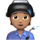 Apple(iPhone) Factory Worker: Medium Skin Tone Emoji