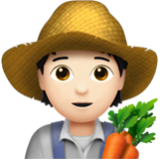 Apple(iPhone) Farmer: Light Skin Tone Emoji