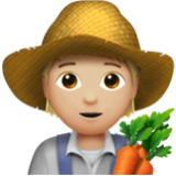 Apple(iPhone) Farmer: Medium-Light Skin Tone Emoji