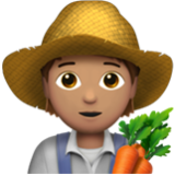 Apple(iPhone) Farmer: Medium Skin Tone Emoji