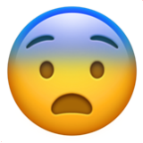 Apple(iPhone) Fearful Face Emoji