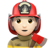 Apple(iPhone) Firefighter: Light Skin Tone Emoji