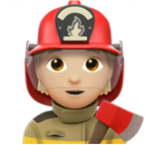 Apple(iPhone) Firefighter: Medium-Light Skin Tone Emoji