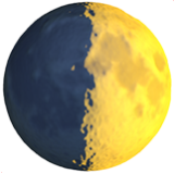 Apple(iPhone) First Quarter Moon Emoji