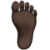 Apple(iPhone) Foot: Dark Skin Tone Emoji