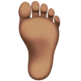 Apple(iPhone) Foot: Medium Skin Tone Emoji