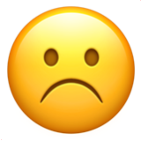 Apple(iPhone) Frowning Face Emoji