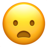 Apple(iPhone) Frowning Face With Open Mouth Emoji