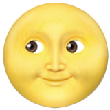 Apple(iPhone) Full Moon Face Emoji