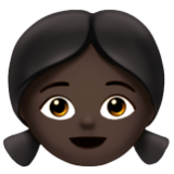 Apple(iPhone) Girl: Dark Skin Tone Emoji