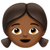 Apple(iPhone) Girl: Medium-Dark Skin Tone Emoji