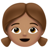 Apple(iPhone) Girl: Medium Skin Tone Emoji