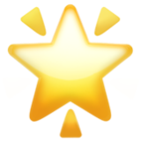 Apple(iPhone) Glowing Star Emoji