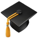 Apple(iPhone) Graduation Cap Emoji