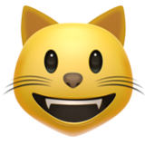 Apple(iPhone) Grinning Cat Emoji