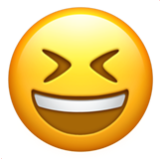 Apple(iPhone) Grinning Squinting Face Emoji