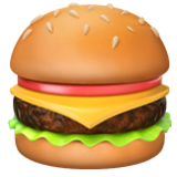 Apple(iPhone) Hamburger Emoji