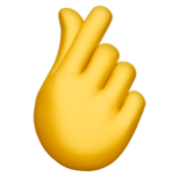 Apple(iPhone) Hand With Index Finger And Thumb Crossed Emoji