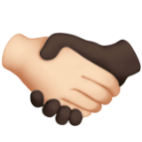 Apple(iPhone) Handshake: Light Skin Tone, Dark Skin Tone Emoji