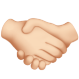 Apple(iPhone) Handshake: Light Skin Tone Emoji