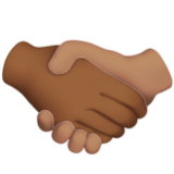 Apple(iPhone) Handshake: Medium-Dark Skin Tone, Medium Skin Tone Emoji