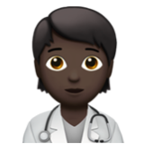 Apple(iPhone) Health Worker: Dark Skin Tone Emoji