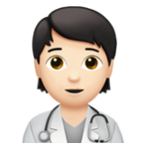 Apple(iPhone) Health Worker: Light Skin Tone Emoji