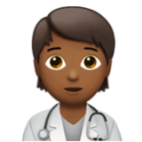 Apple(iPhone) Health Worker: Medium-Dark Skin Tone Emoji