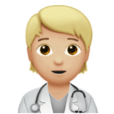 Apple(iPhone) Health Worker: Medium-Light Skin Tone Emoji