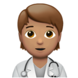 Apple(iPhone) Health Worker: Medium Skin Tone Emoji