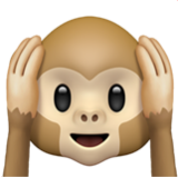 Apple(iPhone) Hear-No-Evil Monkey Emoji