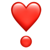 Apple(iPhone) Heart Exclamation Emoji