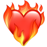 Apple(iPhone) Heart On Fire Emoji