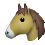 Apple(iPhone) Horse Face Emoji