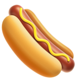 Apple(iPhone) Hot Dog Emoji