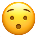 Apple(iPhone) Hushed Face Emoji