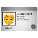 Apple(iPhone) Identification Card Emoji