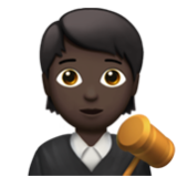 Apple(iPhone) Judge: Dark Skin Tone Emoji