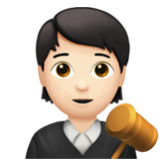 Apple(iPhone) Judge: Light Skin Tone Emoji