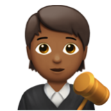 Apple(iPhone) Judge: Medium-Dark Skin Tone Emoji